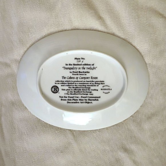 FRED BUCHWITZ Limited Edition "TRANQUILITY IN THE TWILIGHT" Fine Porcelain Plate - Picture 2 of 2